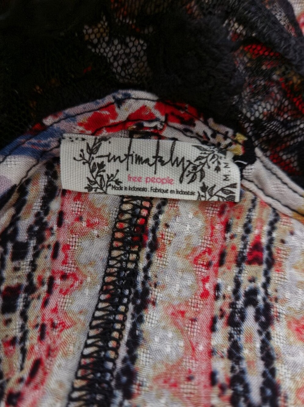 NWT Free People Floral V-Neck Slip Dress in Multicolor Size M - Picture 9 of 10